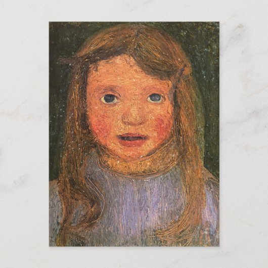 Paula Modersohn-Becker, hoofd van een klein meisje Briefkaart (Voorkant)