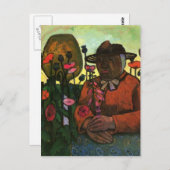 Paula Modersohn-Becker - Oude vrouw in de tuin Briefkaart (Voorkant / Achterkant)