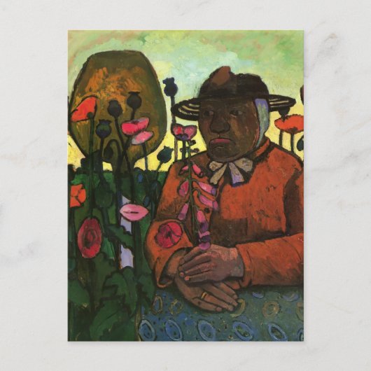 Paula Modersohn-Becker - Oude vrouw in de tuin Briefkaart (Voorkant)