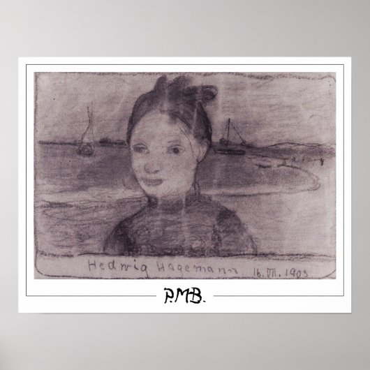 Paula Modersohn-Becker Zedign Art Poster #137 (Voorkant)