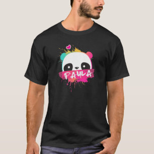 PAULA - Mooie meisjesnaam met Schattige Panda T-shirt