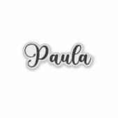 Paula Naam - Handgeschreven kalligrafie Sticker (Voorkant)