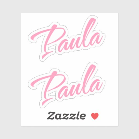 Paula naam x2 sticker (Vel)