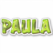 Paula Name Kiwi Design Aufkleber Sticker (Voorkant)