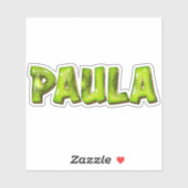 Paula Name Kiwi Design Aufkleber Sticker (Vel)
