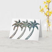 Paula Shell Palm Trees Kaart (Gele Bloem)