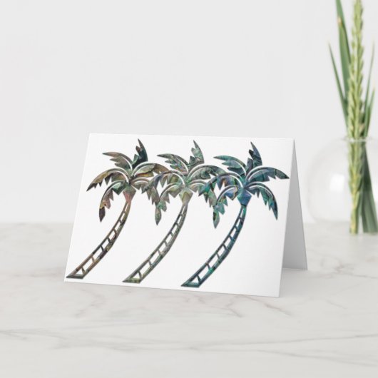 Paula Shell Palm Trees Kaart (Voorkant)