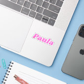 Paula Sticker (Laptop met iPhone)