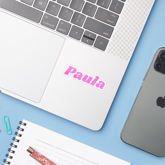 Paula Sticker (Laptop met iPhone)
