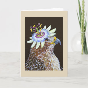 Paula the hawk greetig card kaart