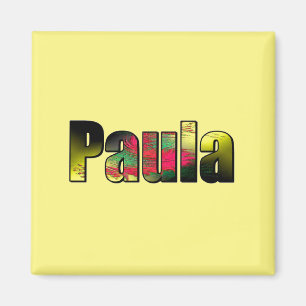 Paula vierkante magneet in geel