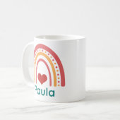 Paula Vintage Boho Regenboog Koffiemok (Voorkant links)