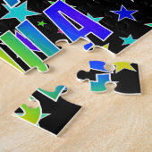 "PAULA" voornaam, geun "HAPPY BIRTHDAY" Legpuzzel (Zijkant)