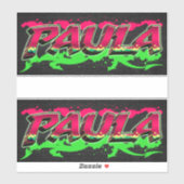 Paula Vorname Name Graffiti Aufkleber Sticker (Vel)
