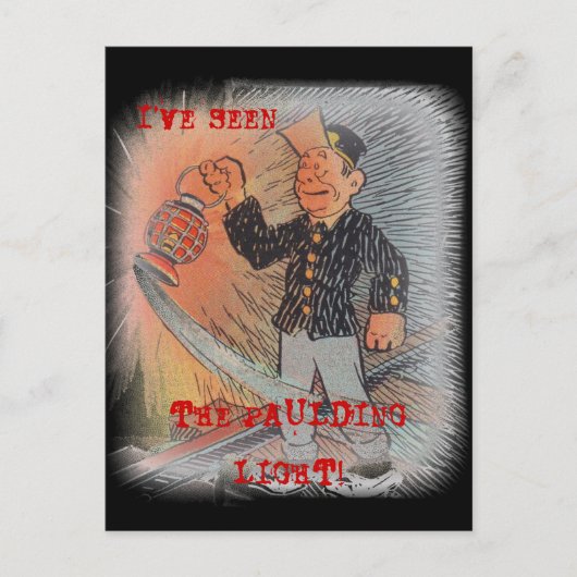PAULDING GHOST LIGHT ~ RAILROAD BRAKEMAN BRIEFKAAR BRIEFKAART (Voorkant)