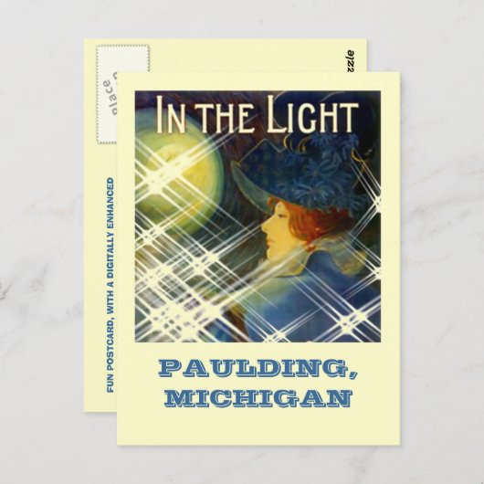 PAULDING GHOST LIGHT ~VROUW IN HET LICHT BRIEFKAAR BRIEFKAART (Voorkant / Achterkant)