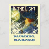 PAULDING GHOST LIGHT ~VROUW IN HET LICHT BRIEFKAAR BRIEFKAART (Voorkant)