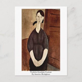 Paulette: Jourdain-portret van Amedeo Modigliani Briefkaart