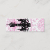 Paulette Paris Pink Toile Chandelier Visitekaartje (Achterkant)