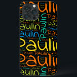 Paulin Case-Mate iPhone Case<br><div class="desc">Paulin. Show en draag deze populaire, mooie mannelijke voornaam die is ontworpen als kleurrijke tekstwolk gemaakt van horizontale en verticale krommende typografie van handletters in verschillende maten en schattige verse kleuren. Draag je positieve franse naam of show de wereld waar je van houdt of waar je van houdt. Merk met...</div>