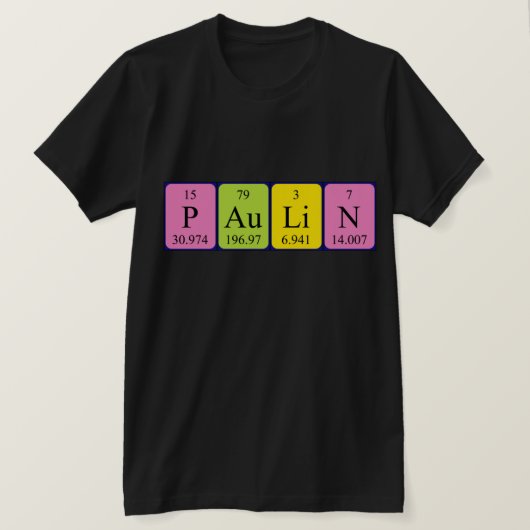 Paulin periodiek shirt van de lijstnaam (Design voorkant)