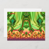 PAULINA ~ 3D Design Pattern ~ Kerstkleuren~ Briefkaart (Voorkant / Achterkant)