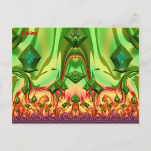 PAULINA ~ 3D Design Pattern ~ Kerstkleuren~ Briefkaart