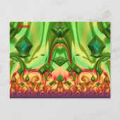 PAULINA ~ 3D Design Pattern ~ Kerstkleuren~ Briefkaart (Voorkant)