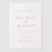 Paulina Modern Eenvoudig Elegant Huwelijk Vellum Uitnodigingen (Voorkant)