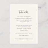 Paulina Modern Ivoor Eenvoudig Elegant Bruiloft Informatiekaartje (Voorkant)