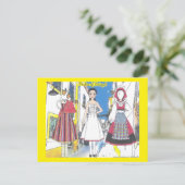 Paulina of Portugal Paper Doll Briefkaart (Staand voorkant)