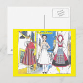 Paulina of Portugal Paper Doll Briefkaart (Voorkant / Achterkant)