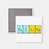 Paulina periodieke lijstnaam magnet (Voorkant / Achterkant)