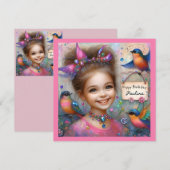 PAULINA ~ Verjaardag Kaart ~ Vlindermeisje ~ (Voorkant / Achterkant)