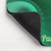 PAULINA ~ Zany Shades of Green Fractal Pattern Muismat (Hoek)