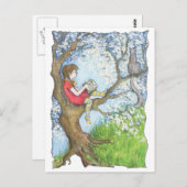 Pauline die de boom voorleest briefkaart (Voorkant / Achterkant)