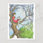 Pauline die de boom voorleest briefkaart (Voorkant)