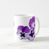  Pauline naam paarse pansy floral Koffiemok (Voorkant rechts)