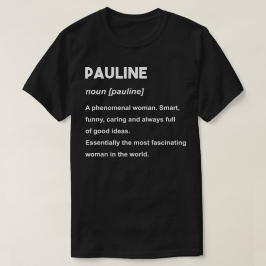 Pauline Naam T-shirt (Design voorkant)
