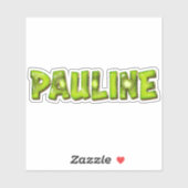 Pauline Name Kiwi Design Aufkleber Sticker (Vel)