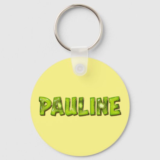 Pauline Name Kiwi Design Schlüsselanhänger Sleutelhanger (Voorkant)