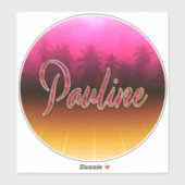 Pauline Vorname Name golden pink Aufkleber Sticker (Vel)