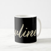 Pauline white gold Handwriting Tasse Kaffeetasse Koffiemok (Voorkant rechts)