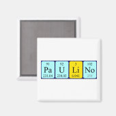 Paulino periodieke lijstnaam magnet (Voorkant / Achterkant)