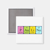 Paulino periodieke lijstnaam magnet (Voorkant / Achterkant)