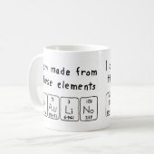 Paulino periodieke lijstnaam mok (Voorkant links)