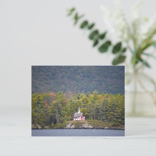 Paulist Chapel op Lake George, New York Briefkaart (Staand voorkant)