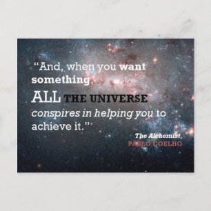 Paulo Coelho The Alchemist Quote, All Universe Briefkaart