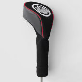 Paulownia met 5-3 bloei in cirkel golfheadcover (Schuin)