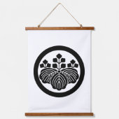 Paulownia met 5-3 bloei in cirkel hangend wandkleed (Voorkant)